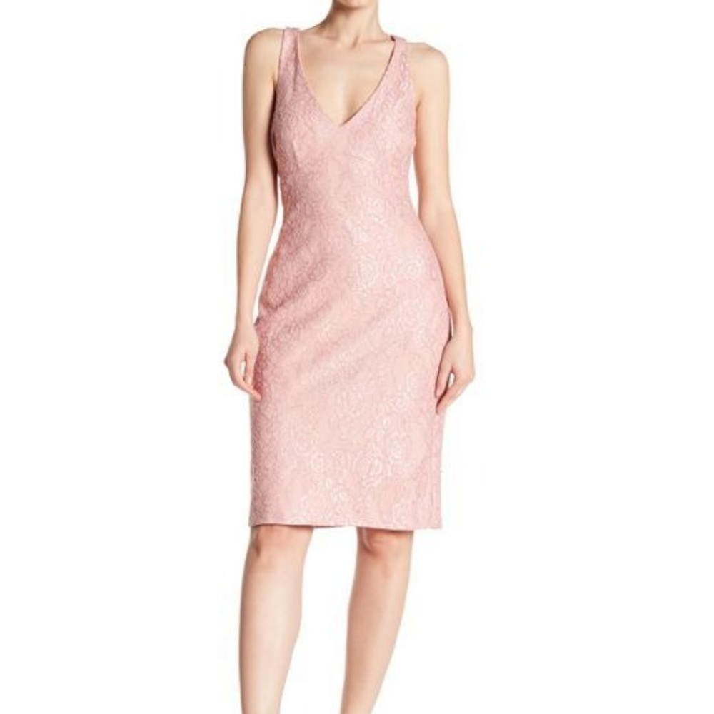 Sparkly pink lace dress